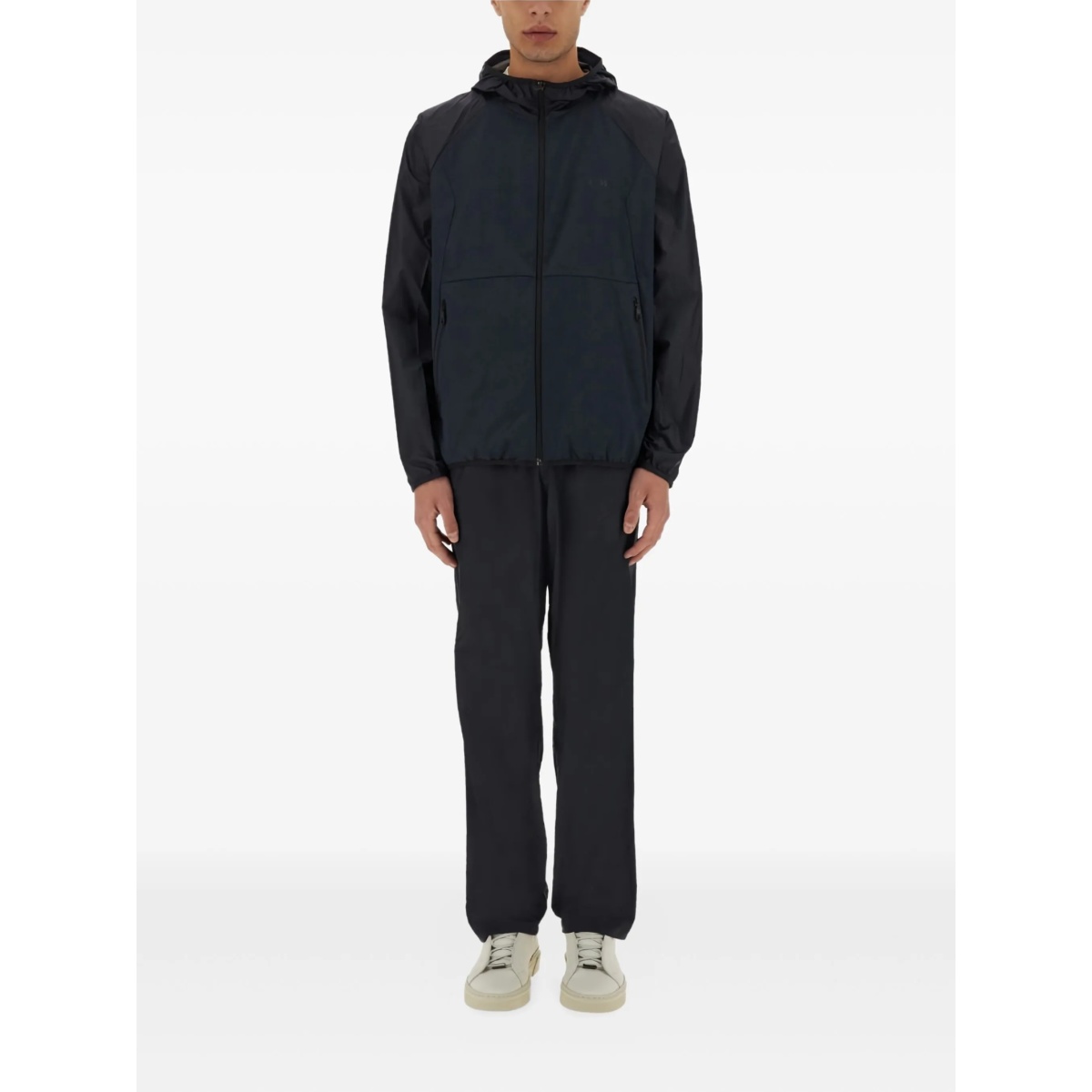 hooded panelled windbreaker - Img 2