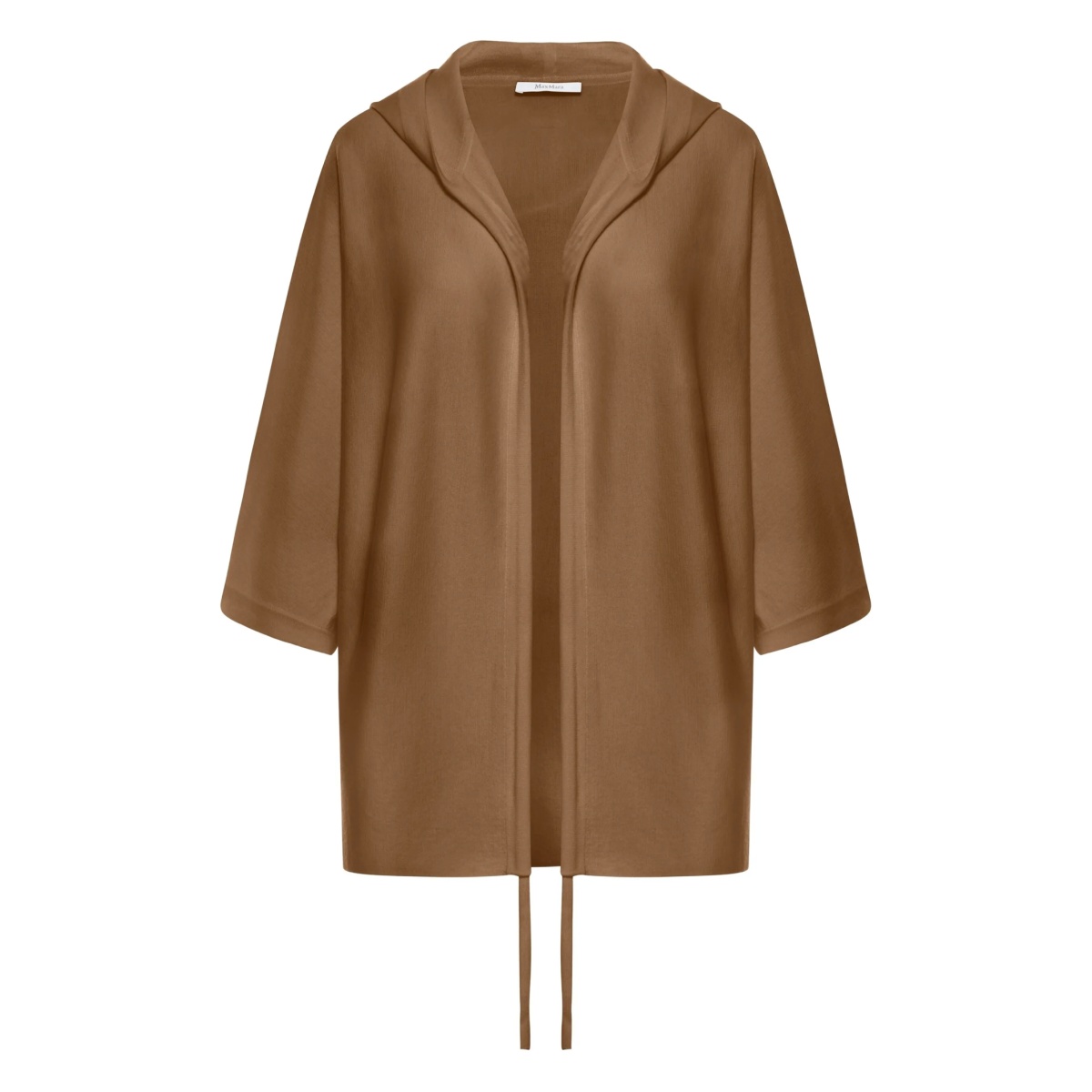 hooded wool cardi-coat