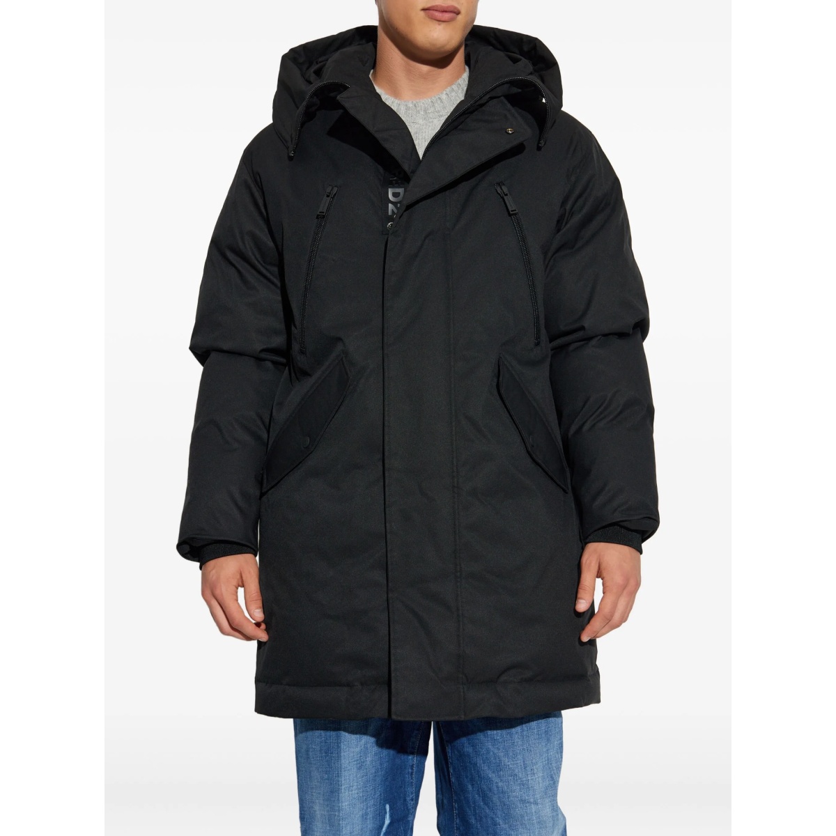 hooded zip-fastening parka - Img 3