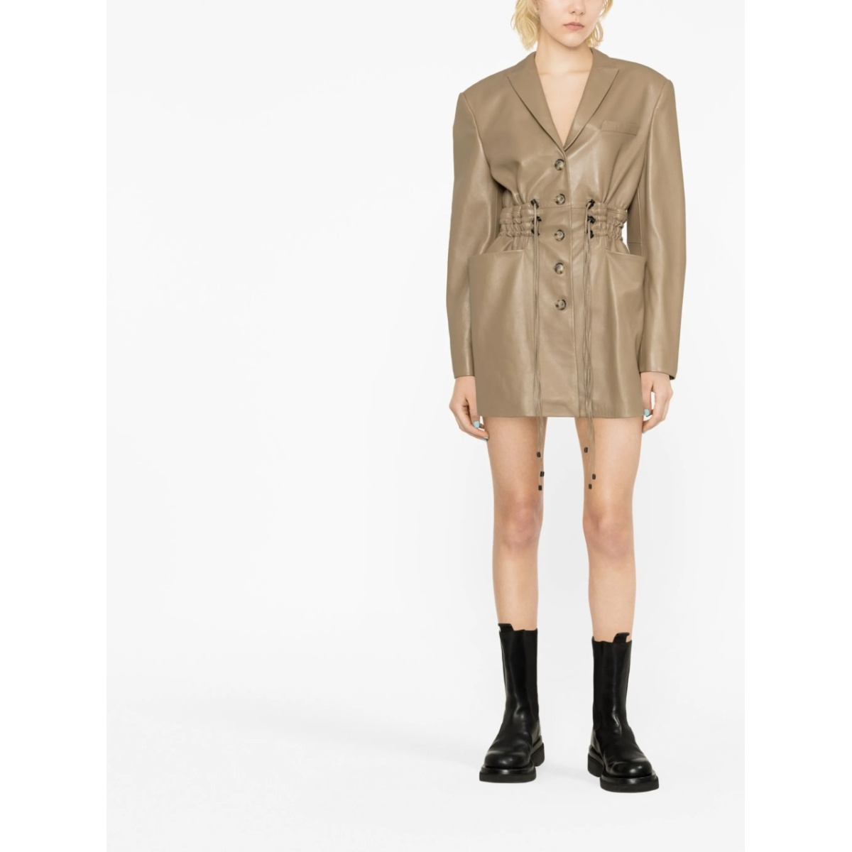 Irbid leather blazer dress - Img 2