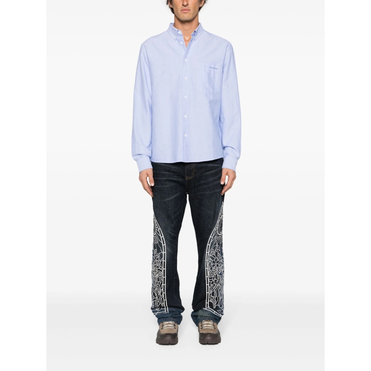 Jasolo logo-embroidered cotton shirt - Img 2