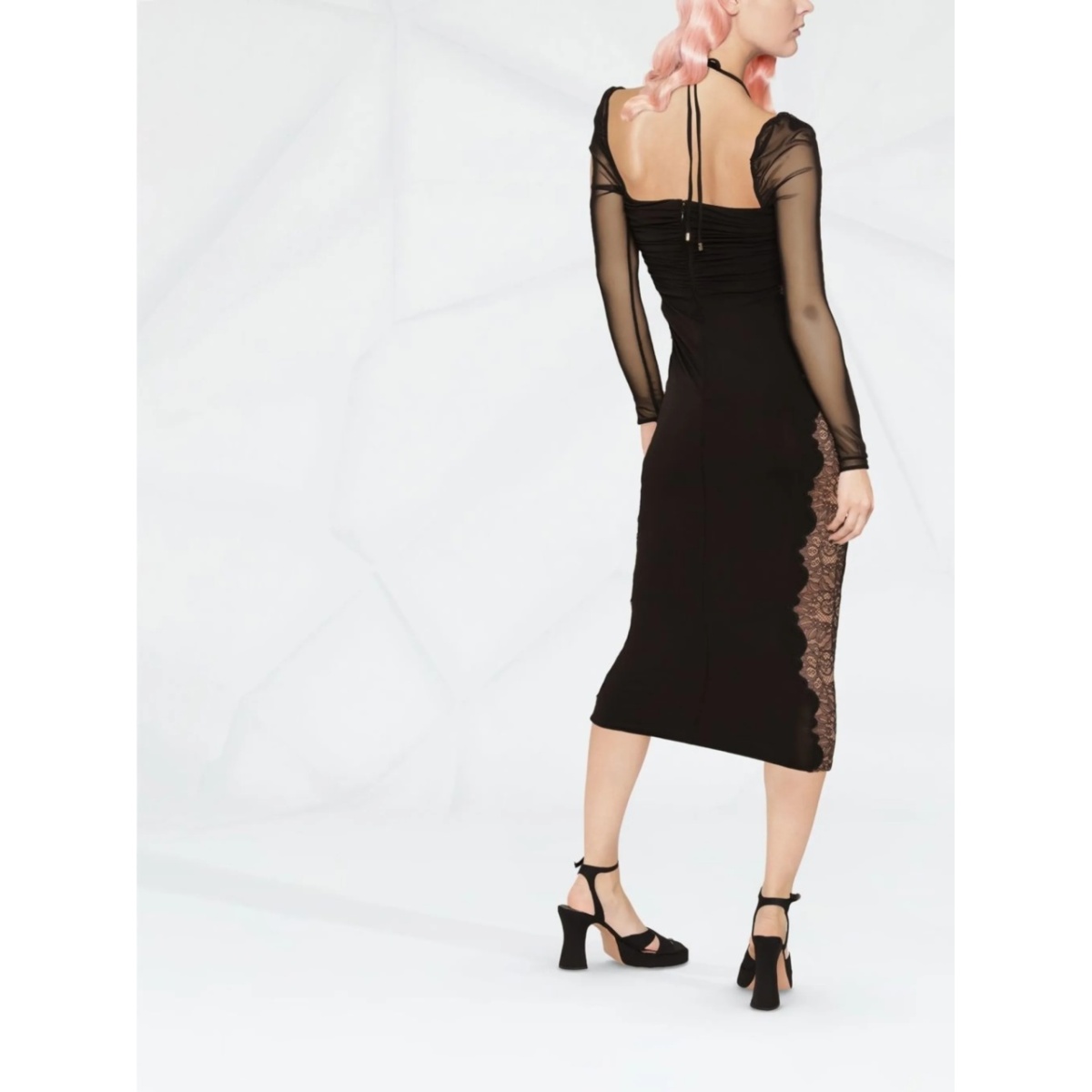 lace-trim midi dress - Img 3