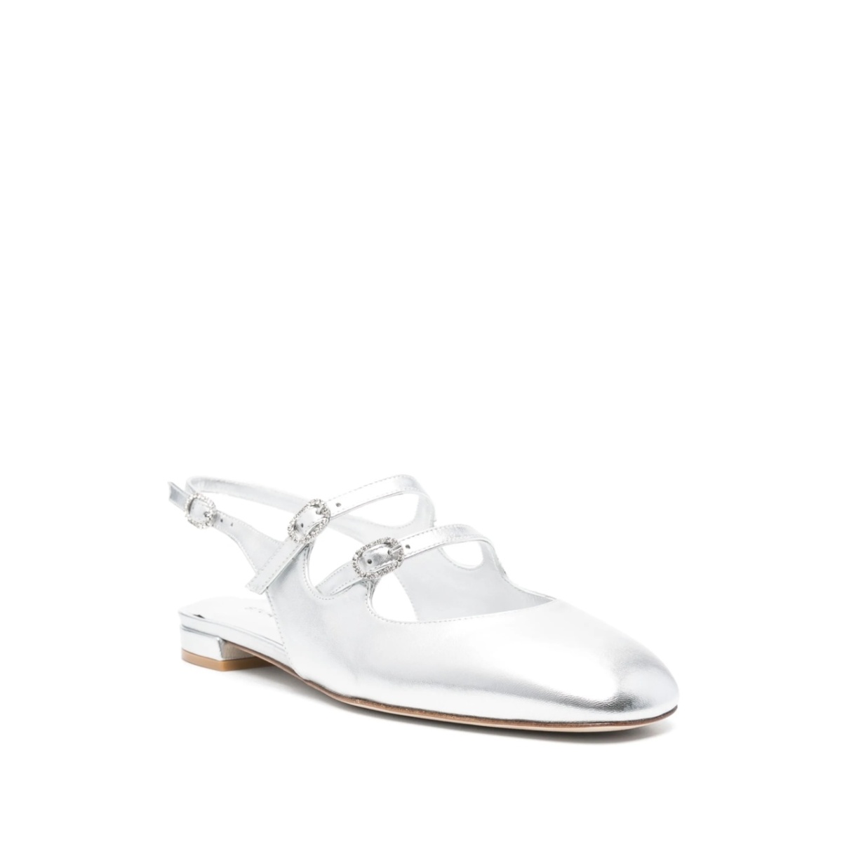laminated-leather ballerina shoes - Img 2