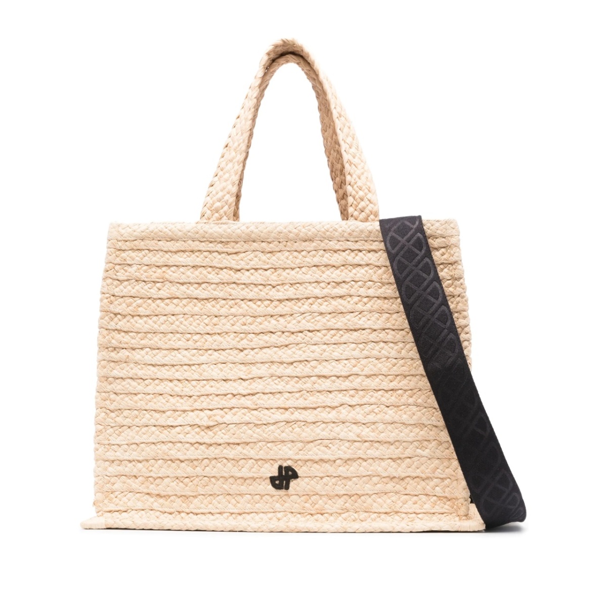 large JP raffia tote bag