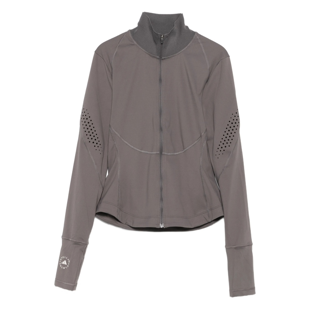 laser-cut zip-up jacket
