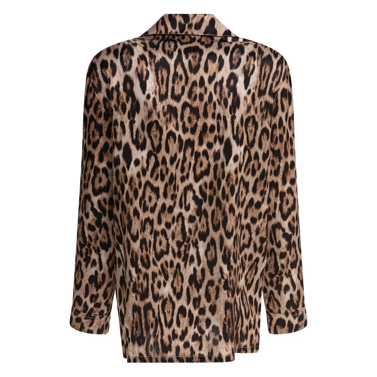 leopard-print button-down blouse - Img 2