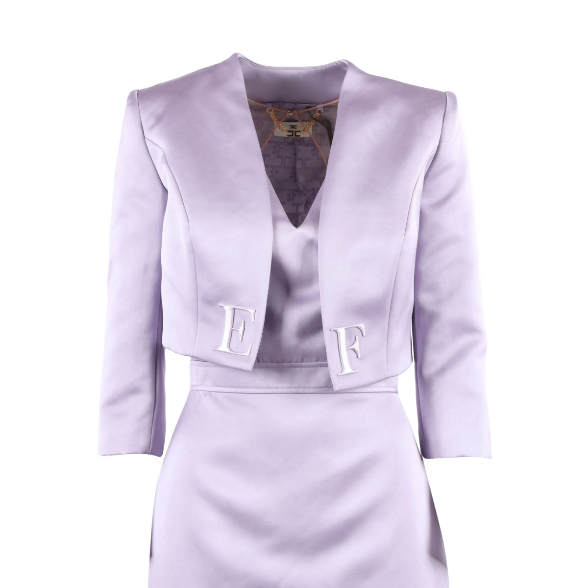 letter embellished jacket and dress set - Img 5