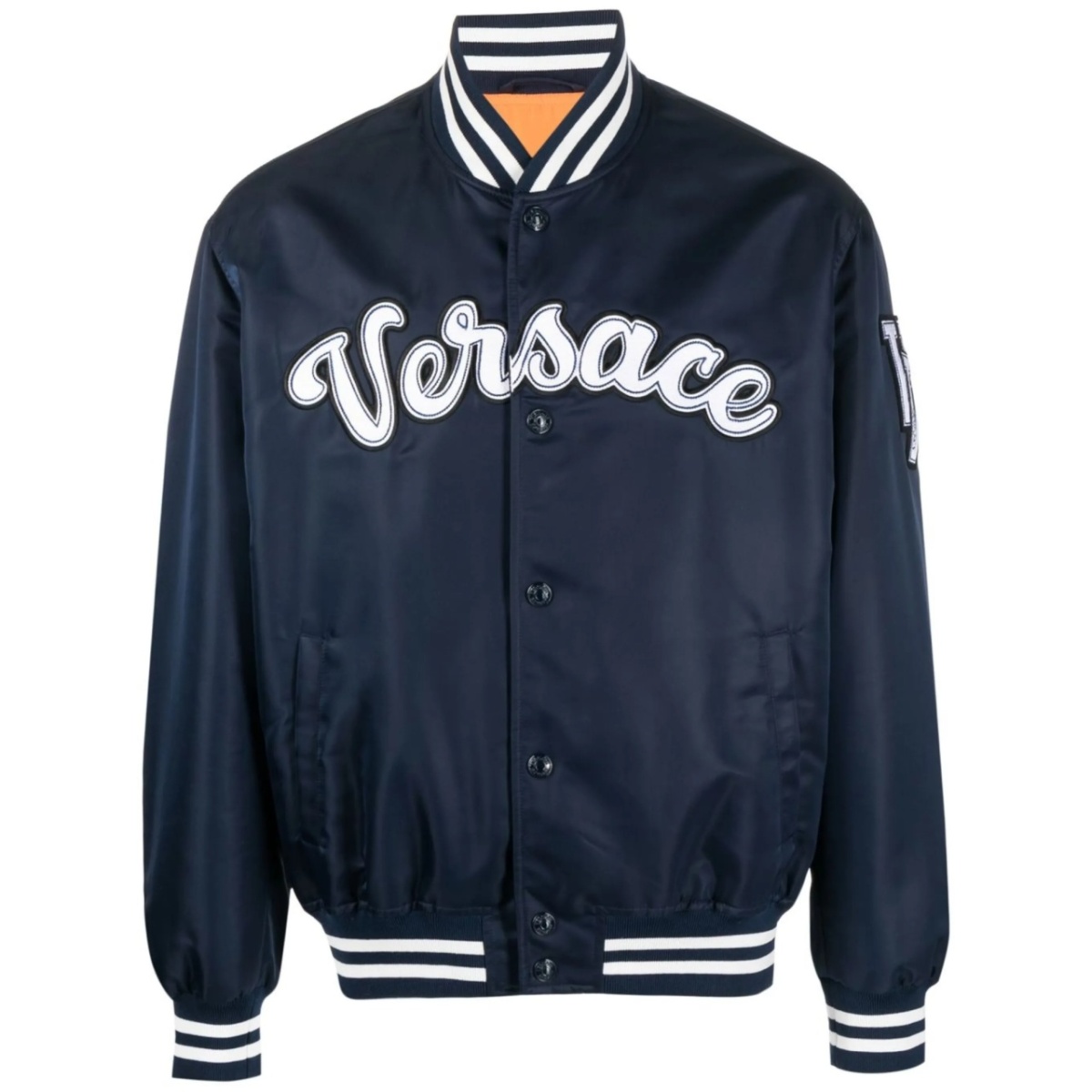 logo-appliqué bomber jacket