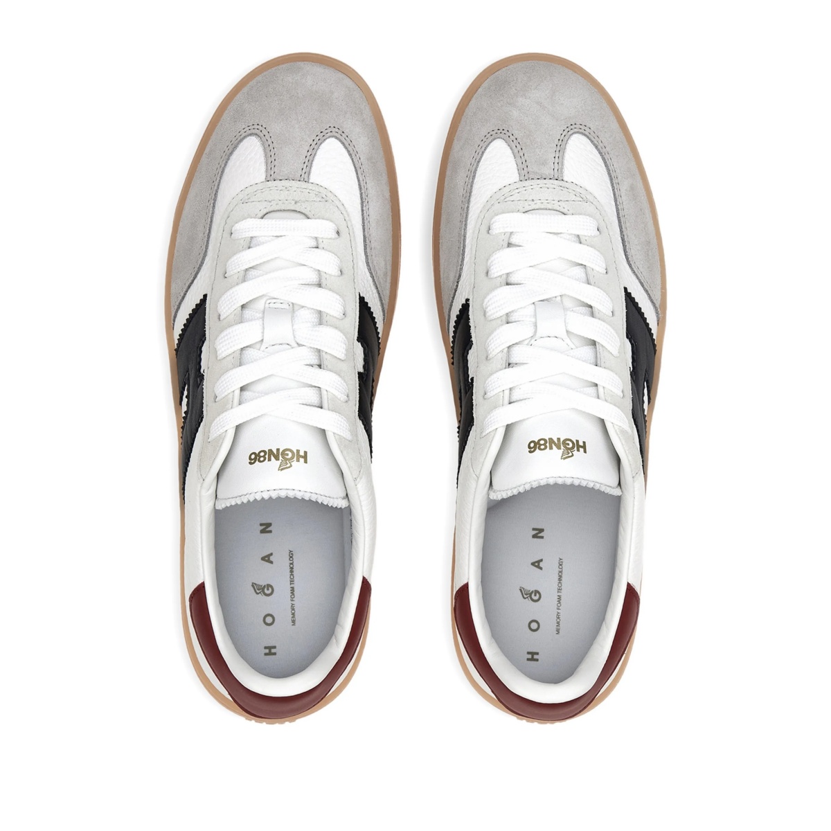logo-appliqué leather sneakers - Img 3