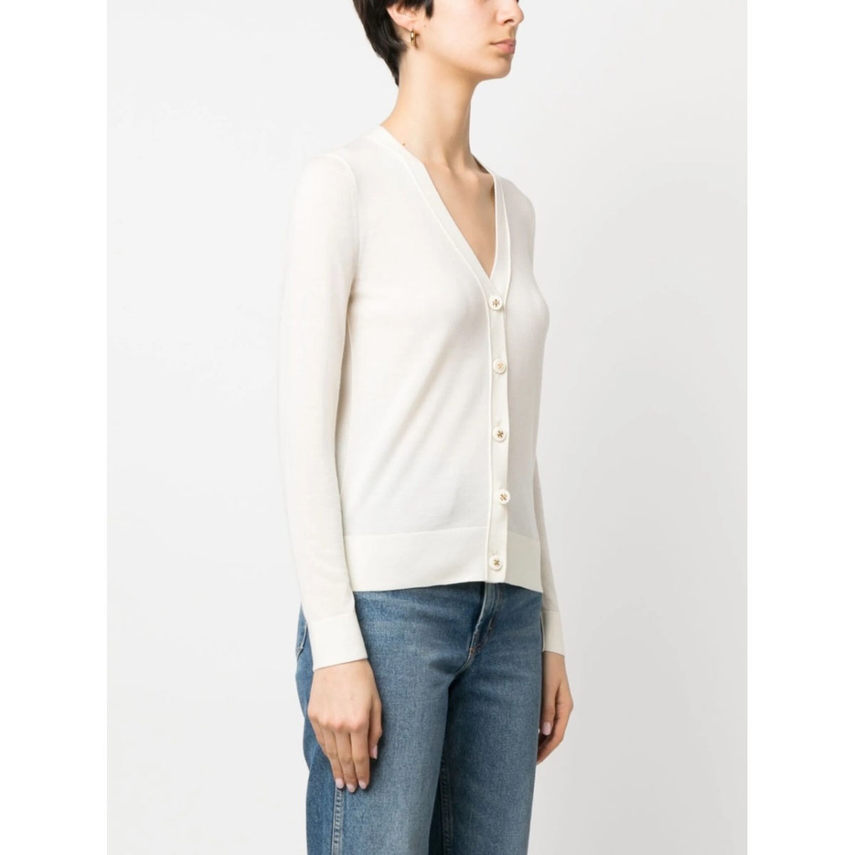 logo-buttons knit cardigan - Img 3