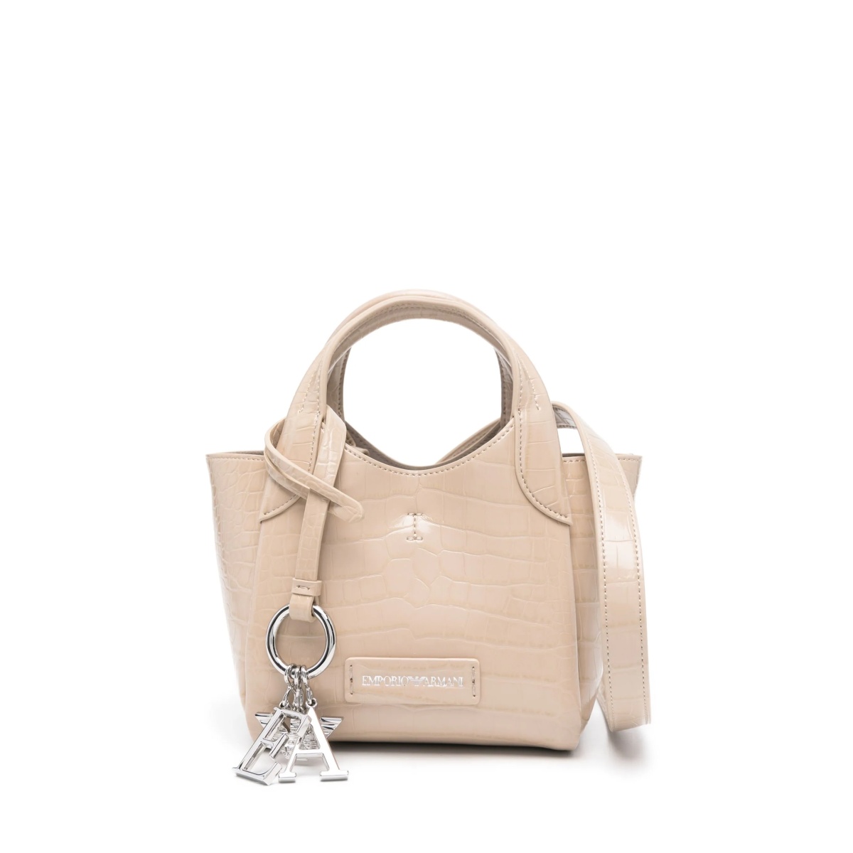 logo-charm tote bag