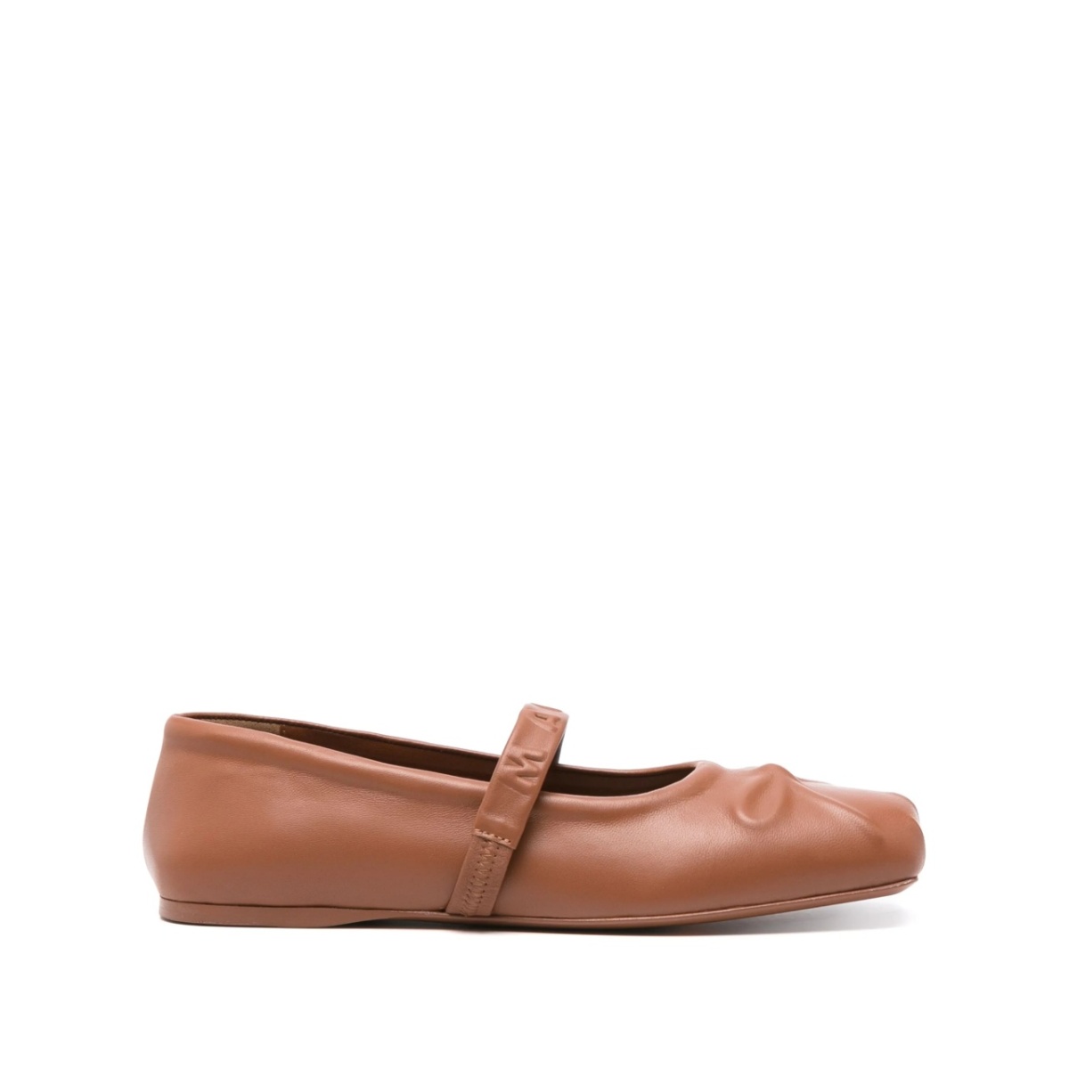 logo-embossed ballet flats