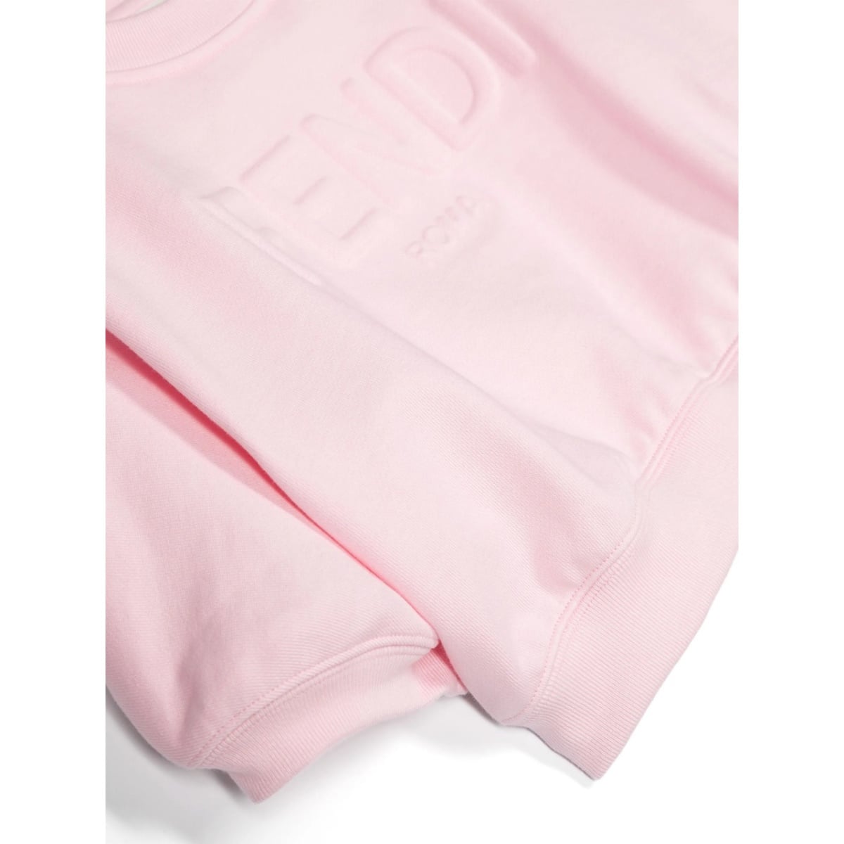 logo-embossed cotton sweatshirt - Img 3