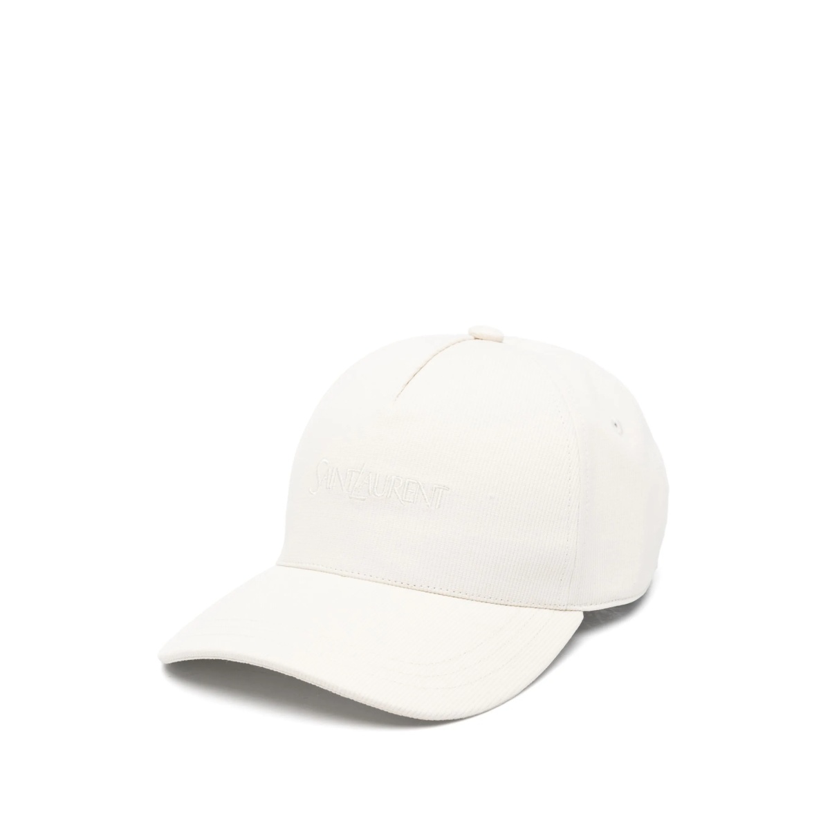 logo-embroidered corduroy cap