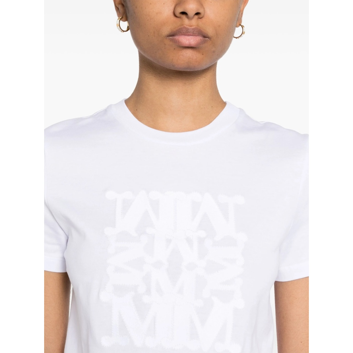 logo-embroidered cotton T-shirt - Img 5