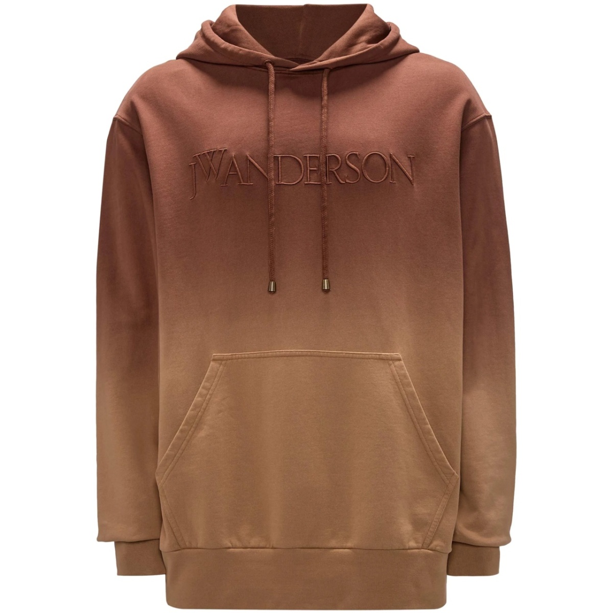 logo-embroidered gradient-effect hoodie
