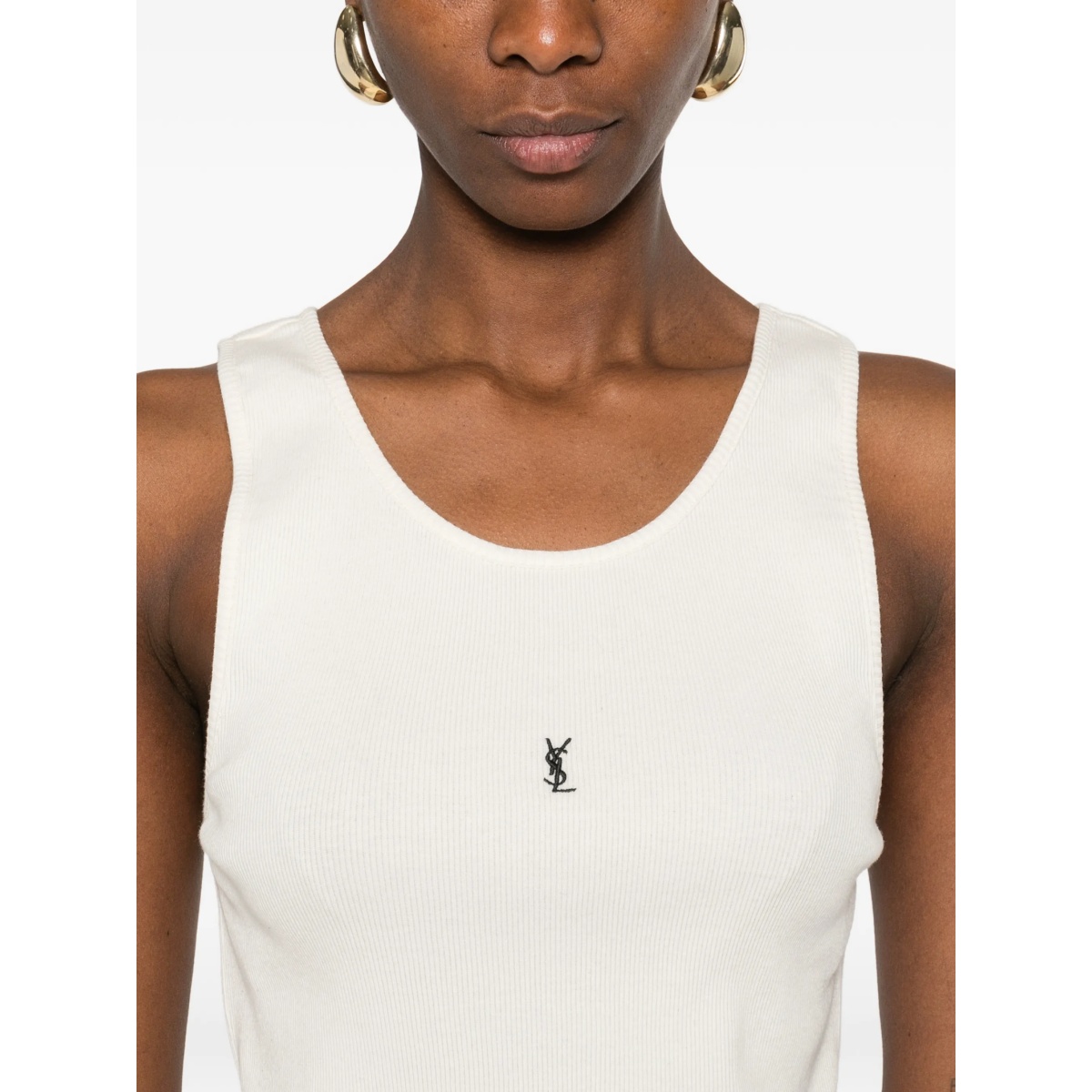 logo-embroidered tank top - Img 5