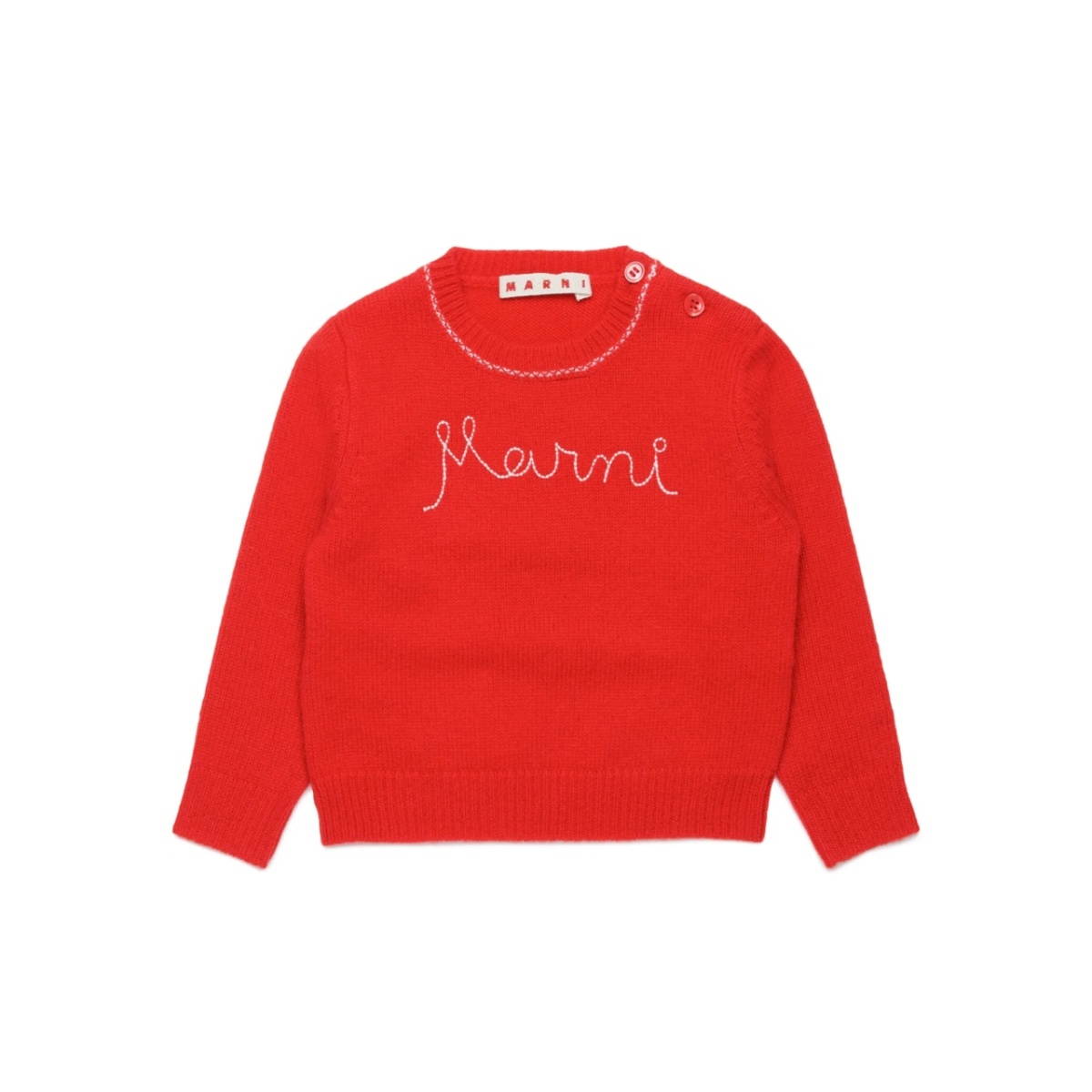 logo-embroidered wool-blend jumper