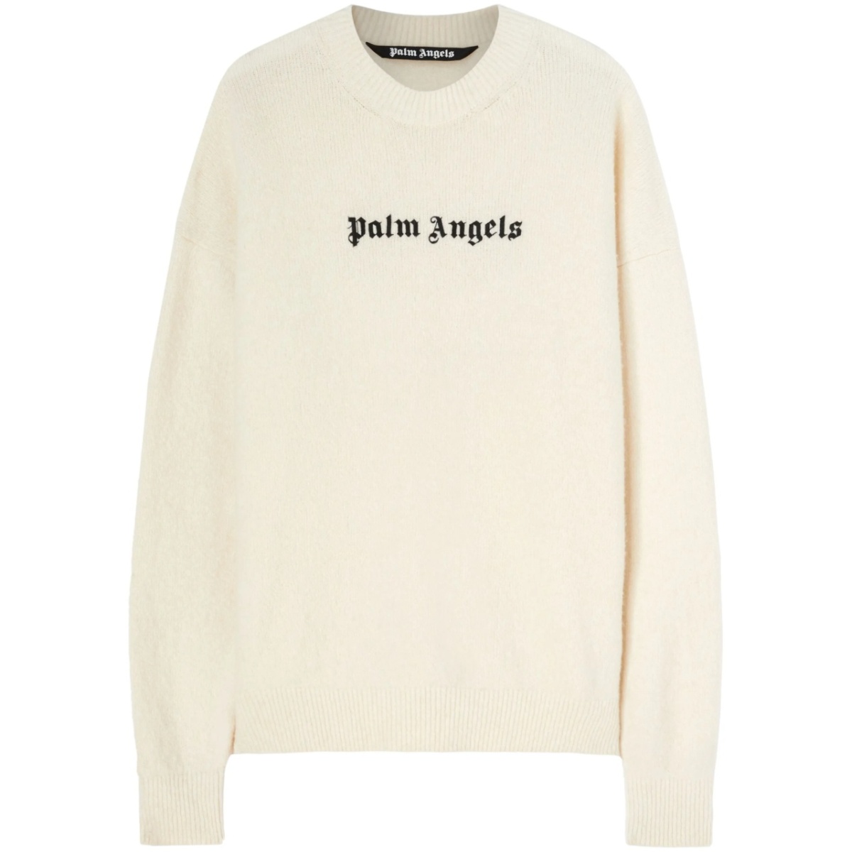 logo-embroidered wool-blend jumper