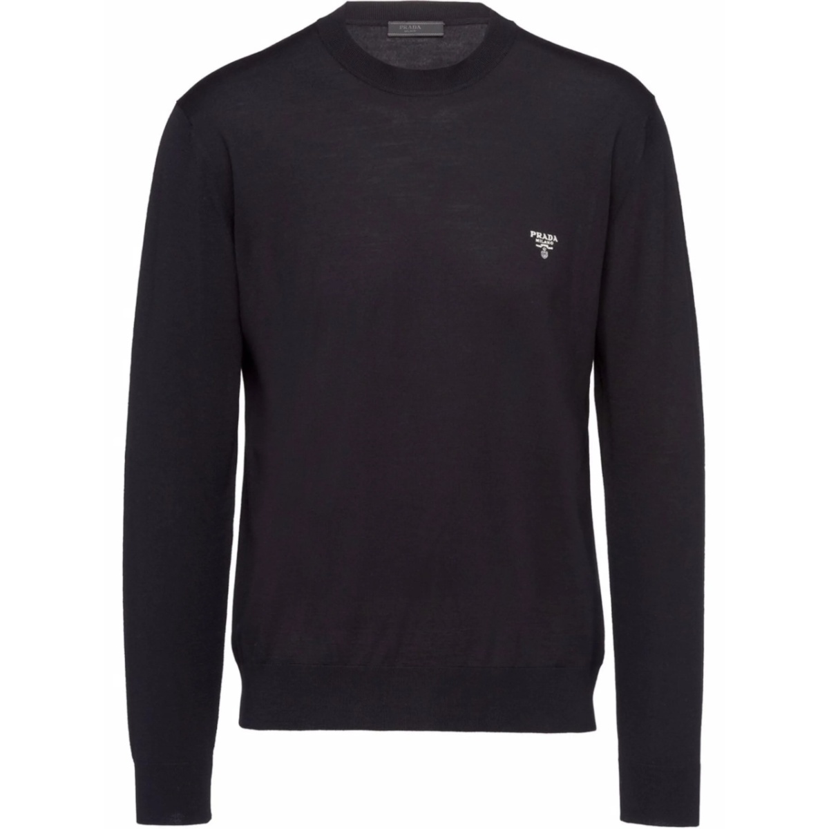 logo-embroidered wool jumper