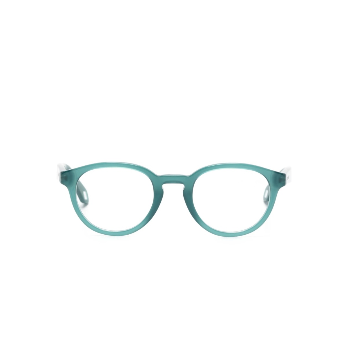 logo-engraved oval-frame glasses