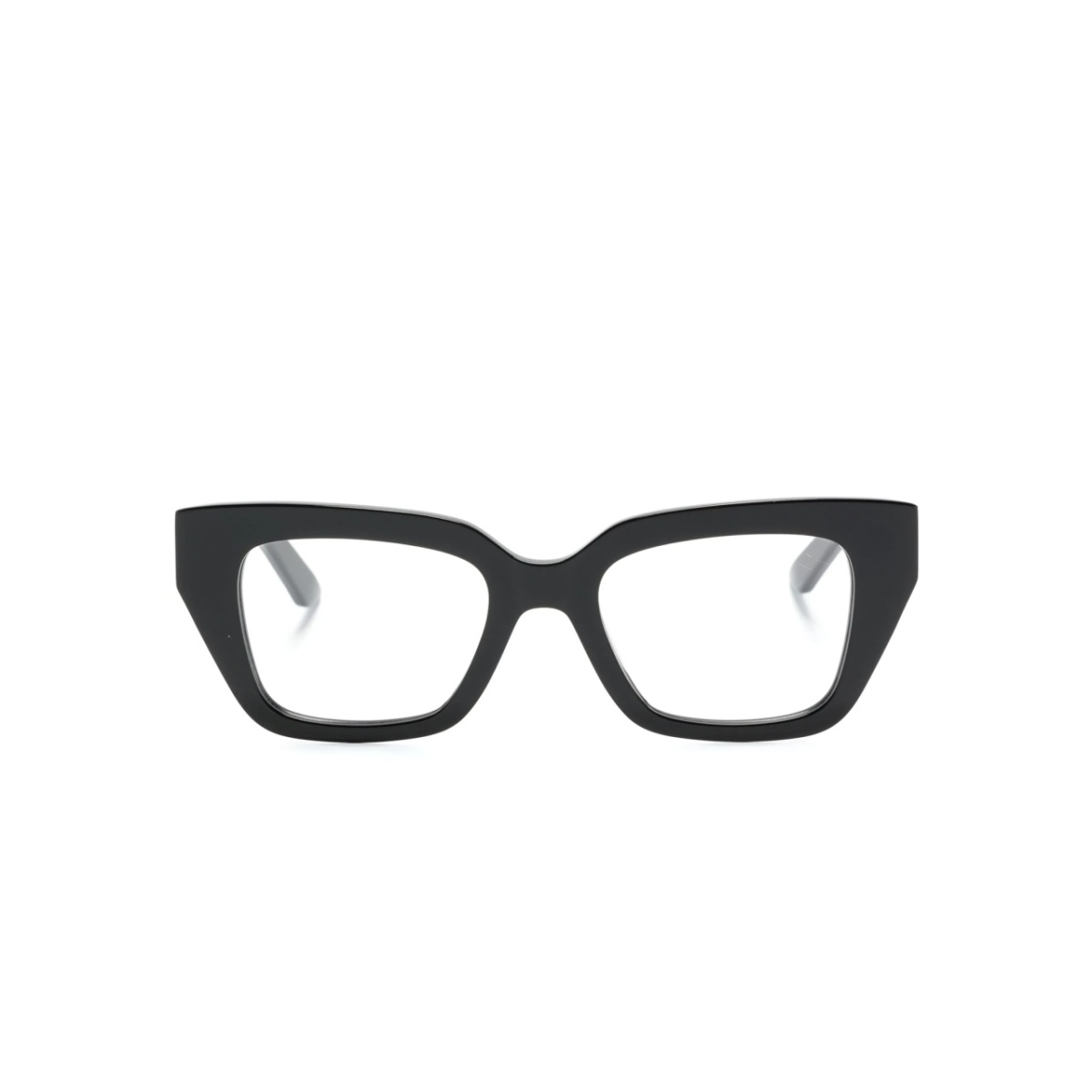 logo-engraved square-frame glasses