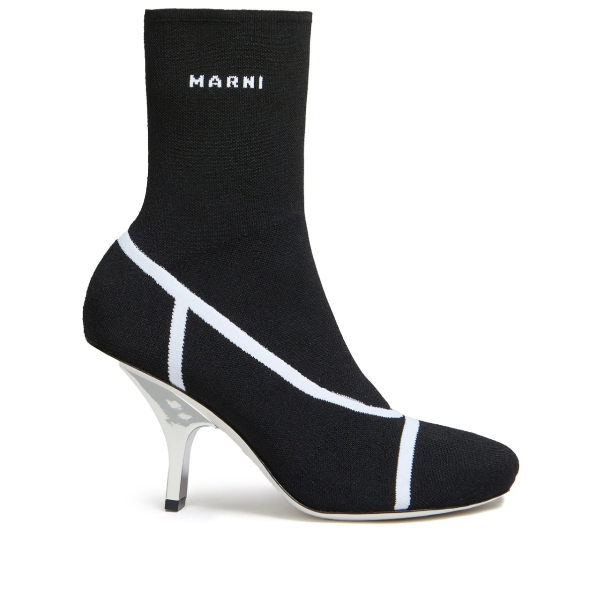 logo intarsia-knit ankle boots