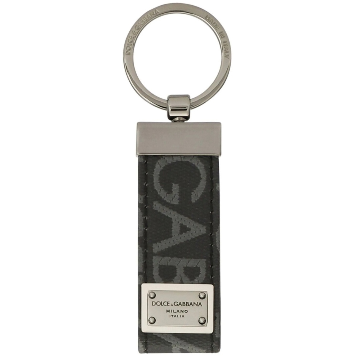 logo jacquard keyring