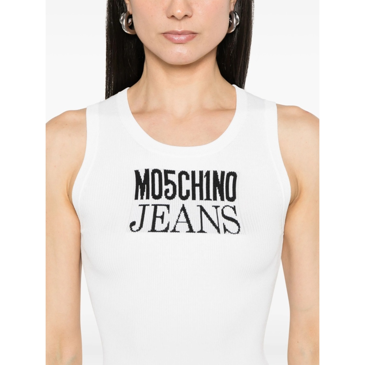 logo-jacquard tank top - Img 5