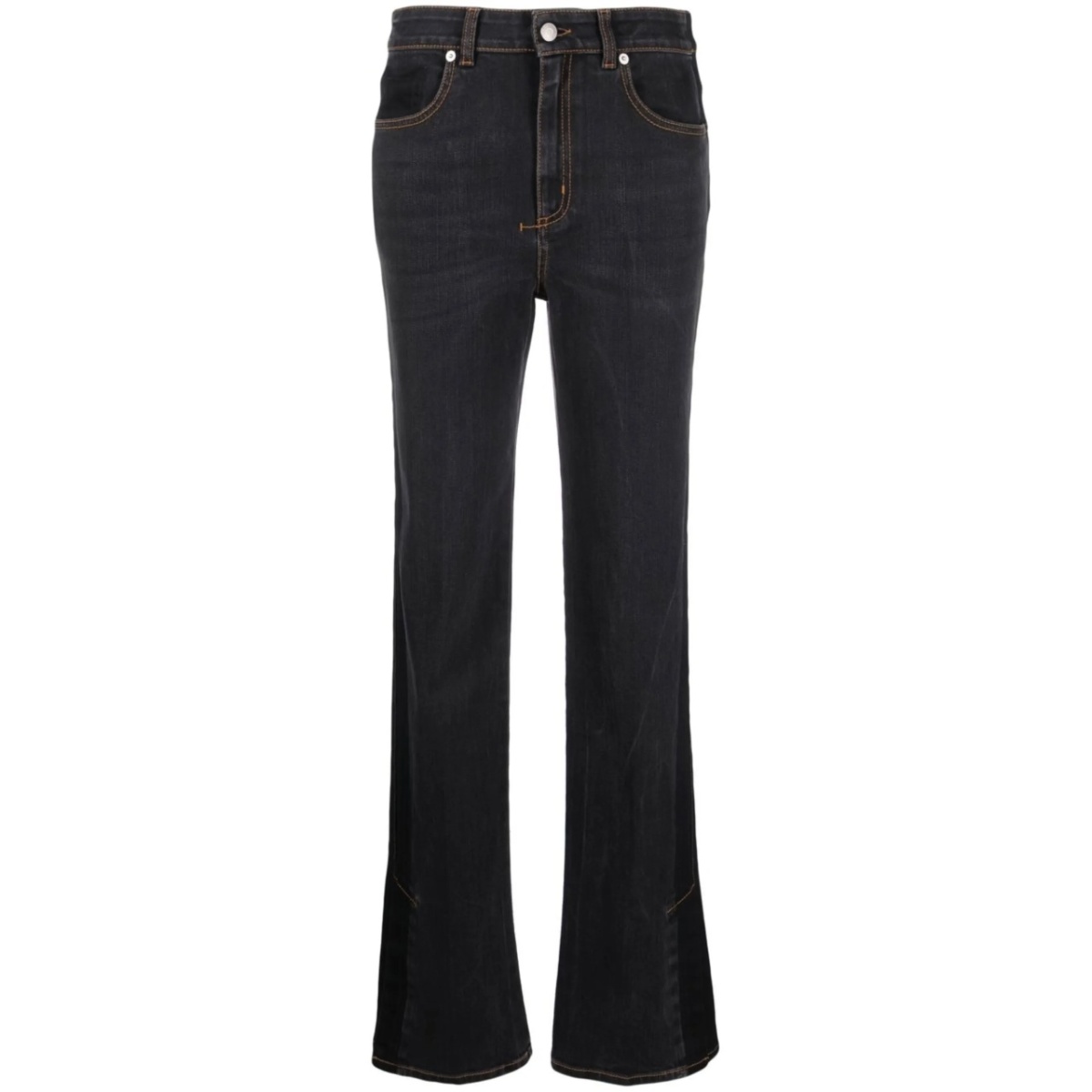logo-patch bootcut jeans
