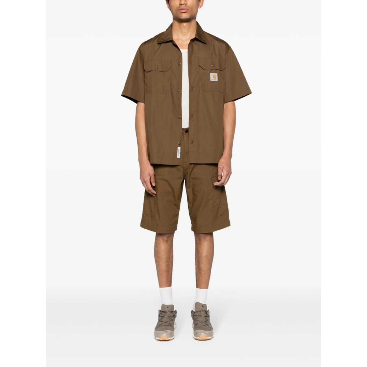 logo-patch cargo shorts - Img 2