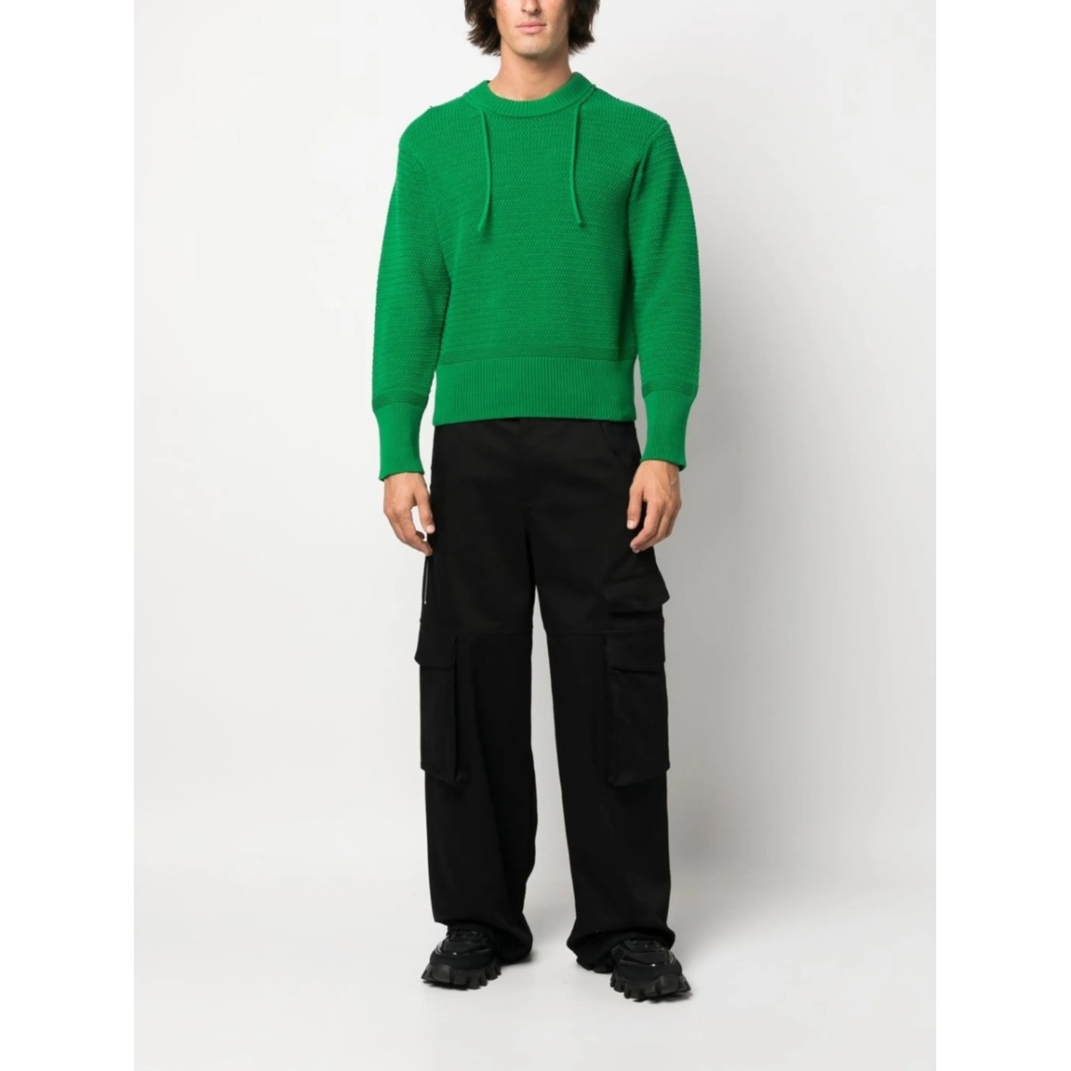 logo-patch cargo trousers - Img 2