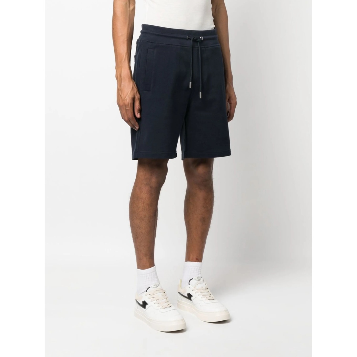 logo-patch cotton track shorts - Img 3