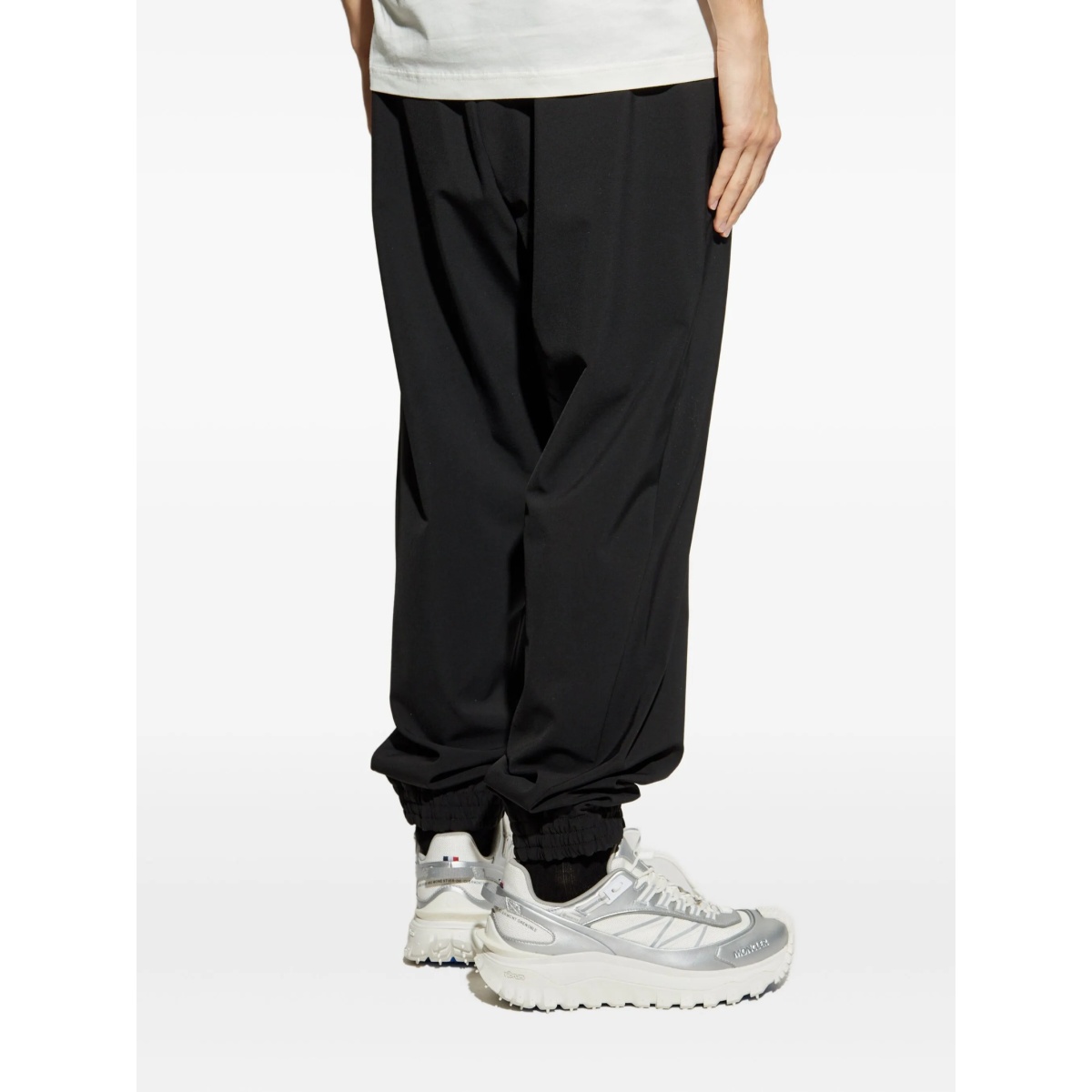 logo-patch elastic-ankle track pants - Img 4