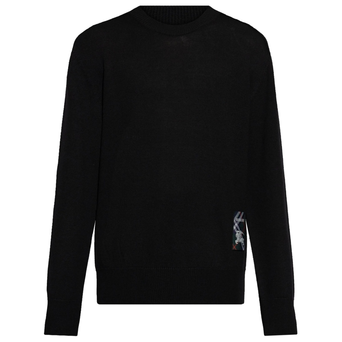 logo-patch knitted jumper