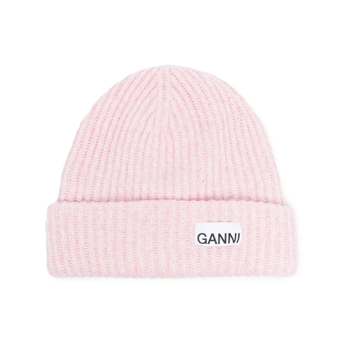 logo-patch ribbed-knit beanie