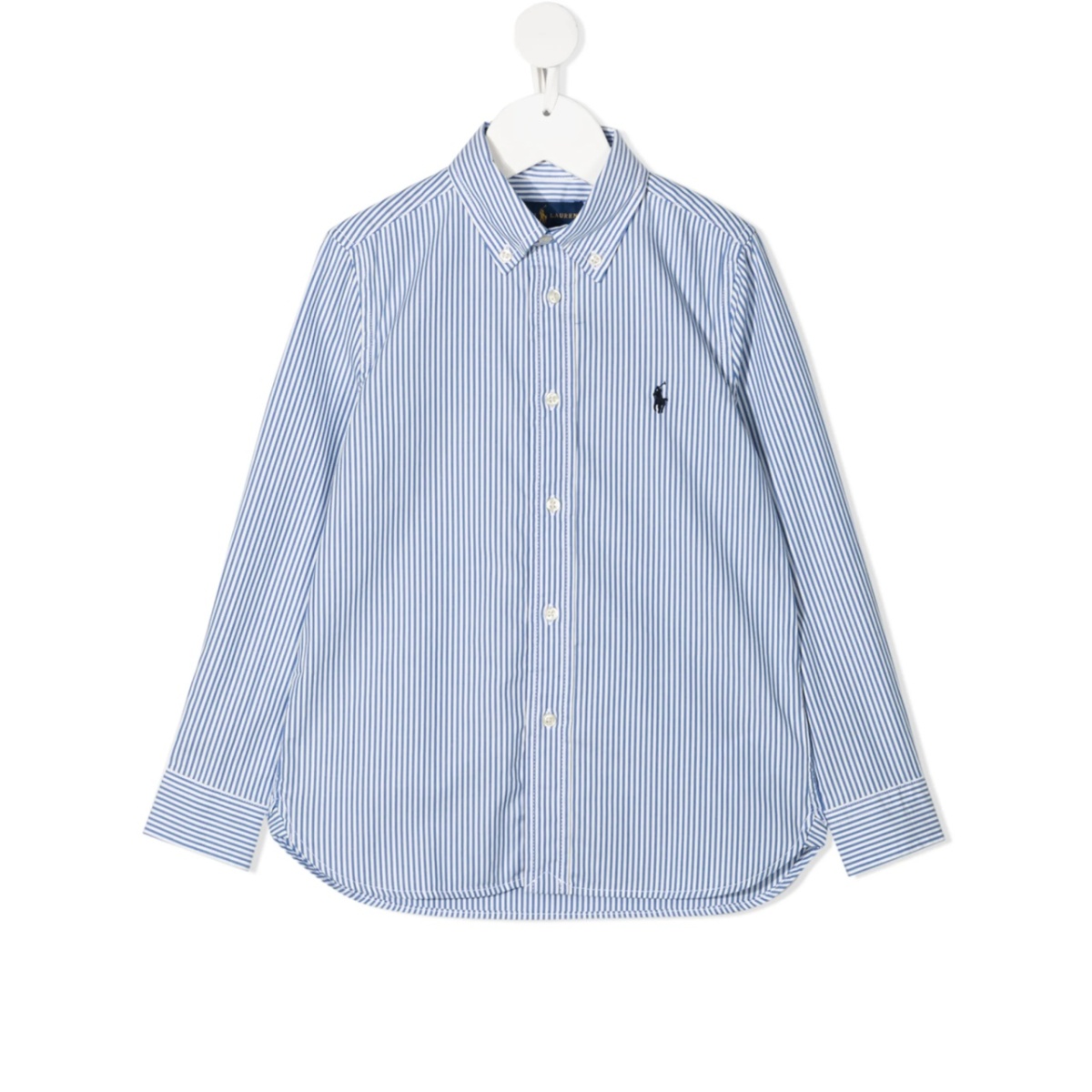 logo-patch stripe shirt