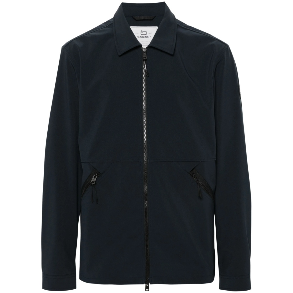logo-patch zip-up jacket