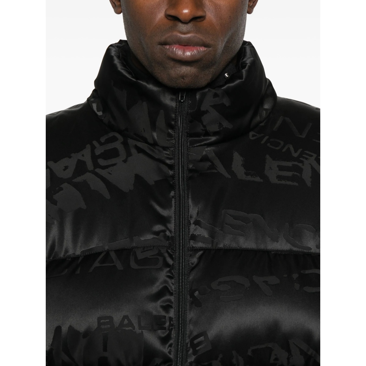 logo-pattern quilted jacket - Img 5
