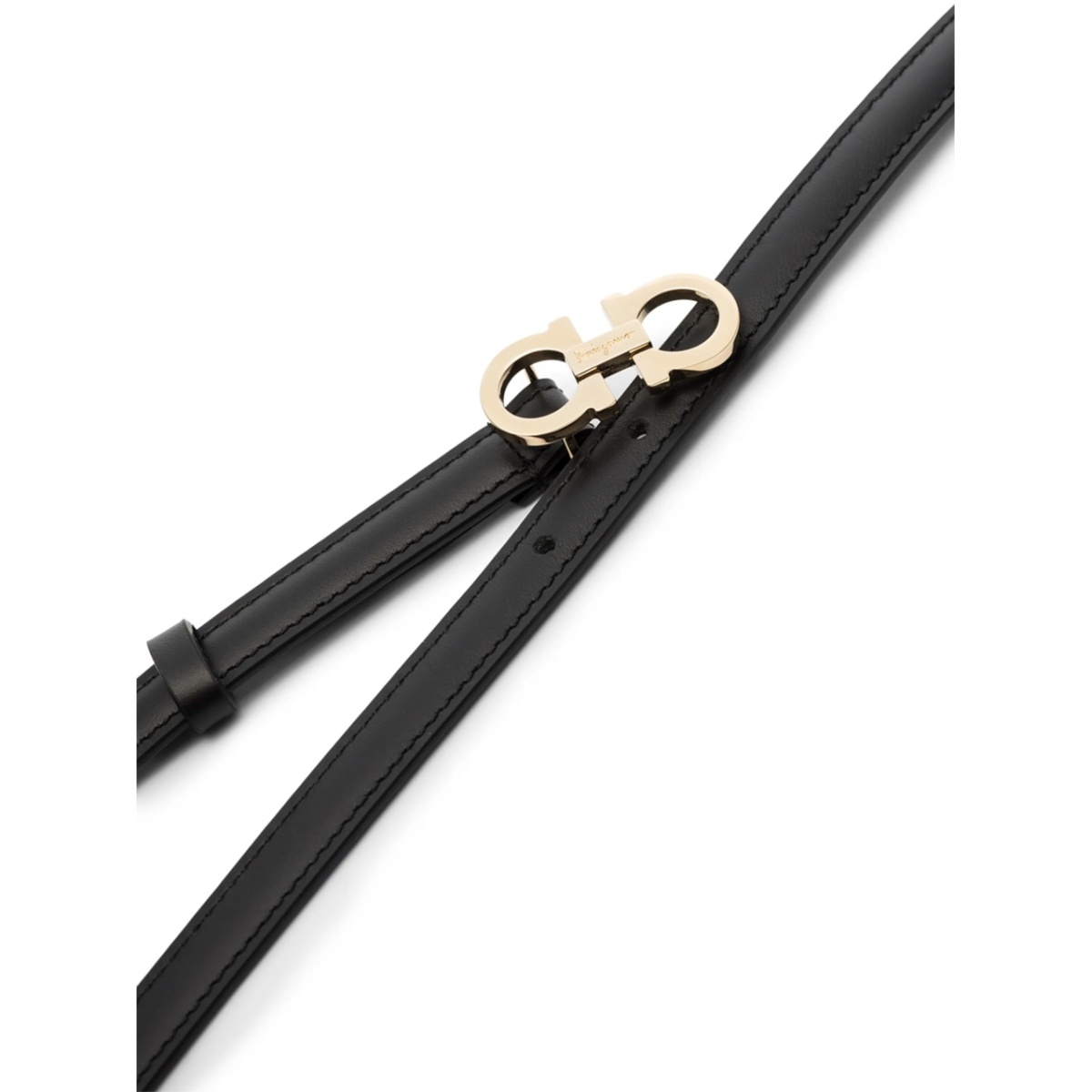 logo-plaque leather belt - Img 3