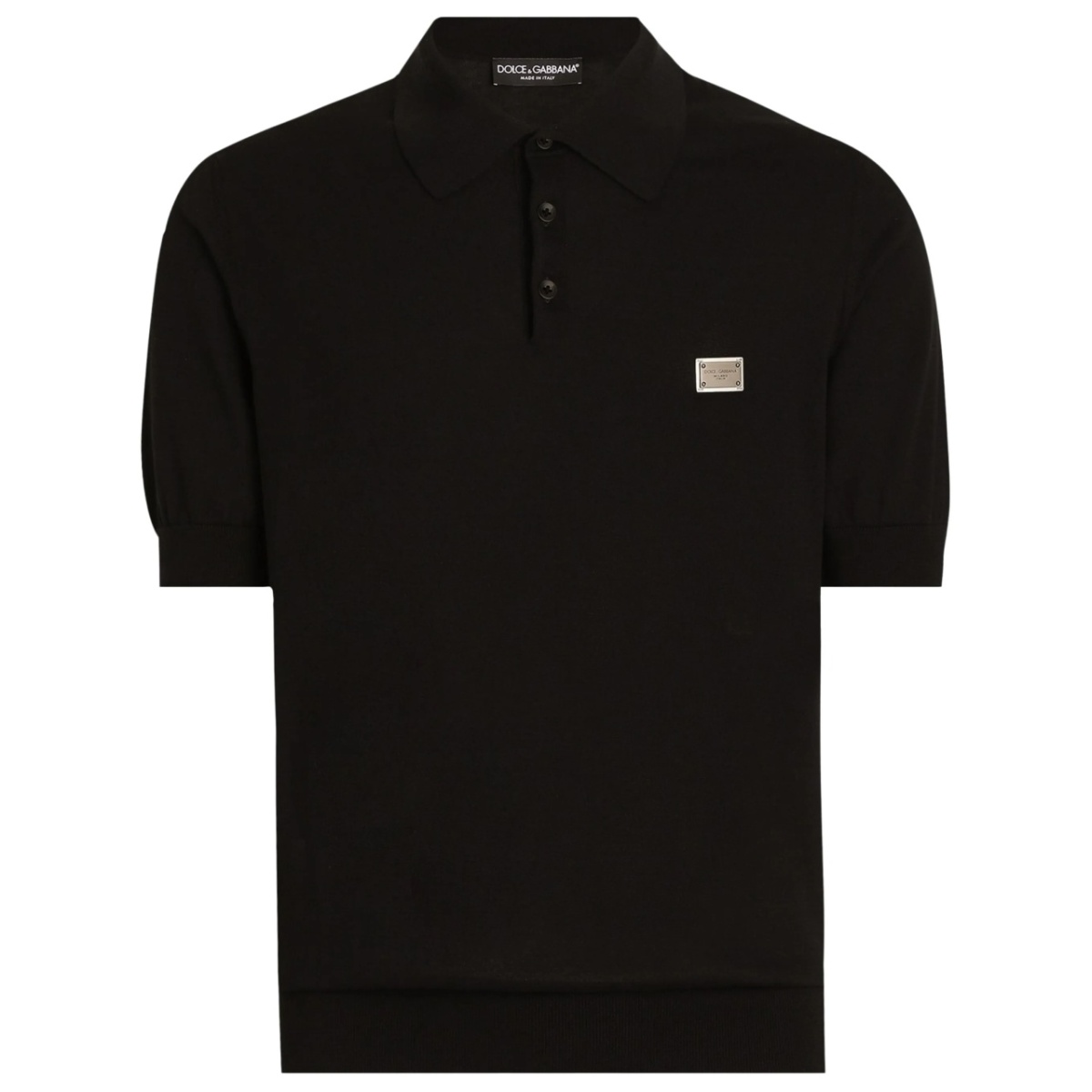 logo-plaque polo shirt