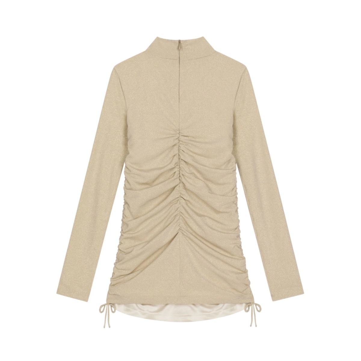 logo-plaque ruched dress - Img 2