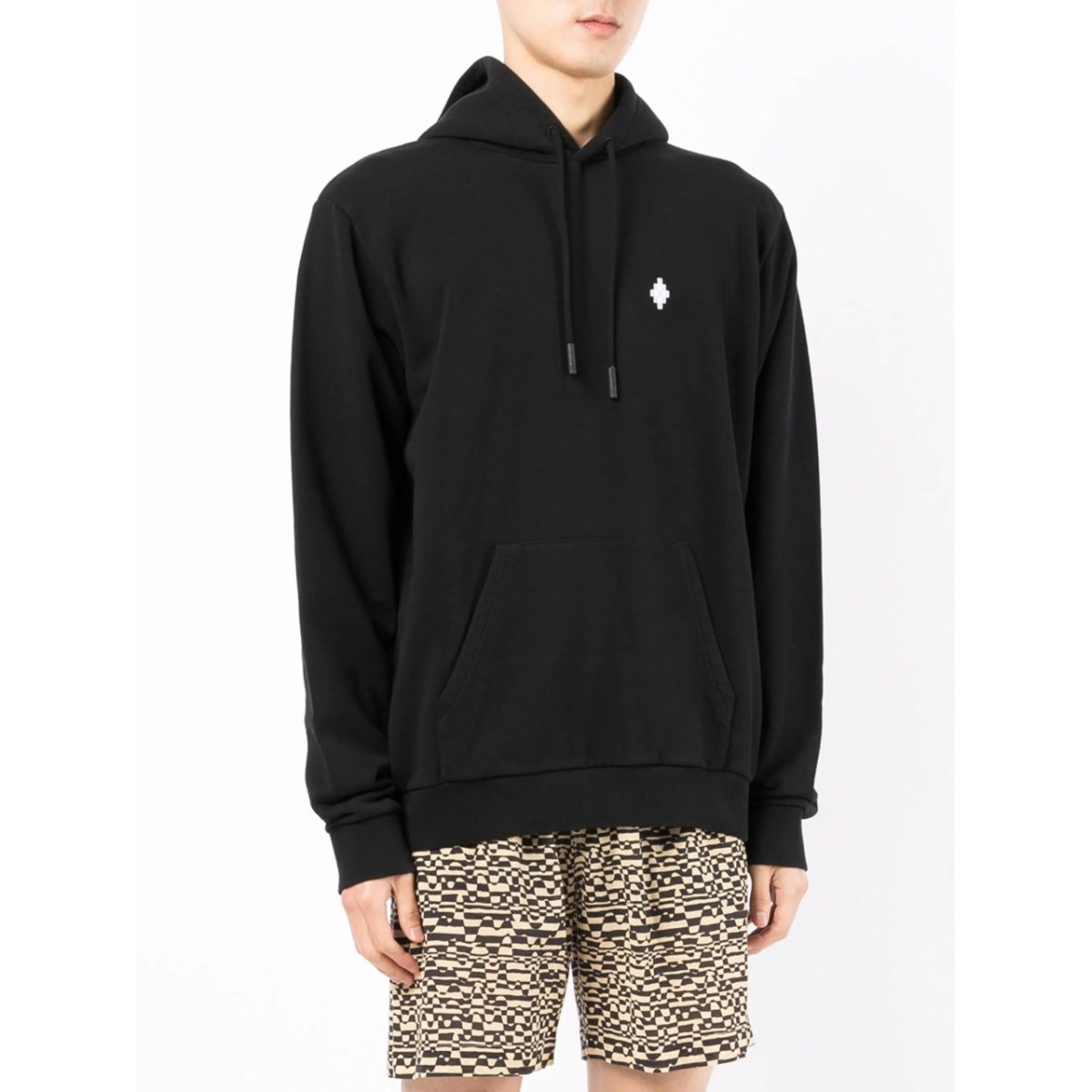 logo-print cotton drawstring hoodie - Img 3