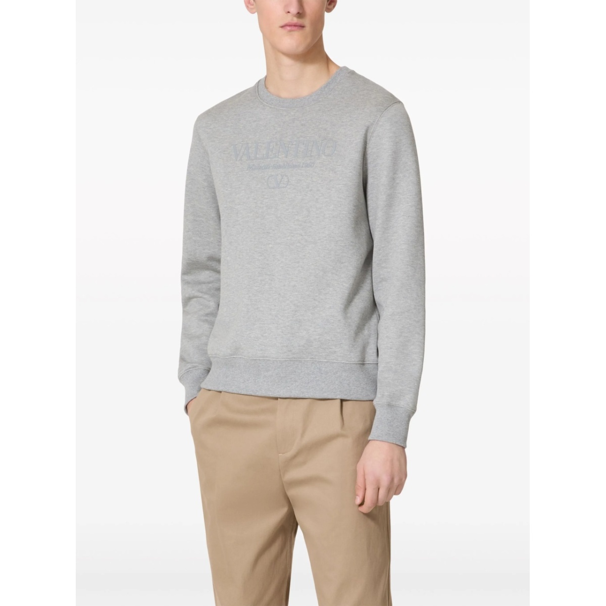 logo-print cotton sweatshirt - Img 3