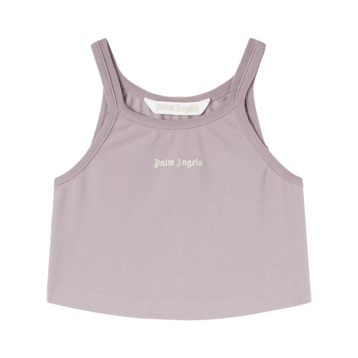 logo-print cropped tank top
