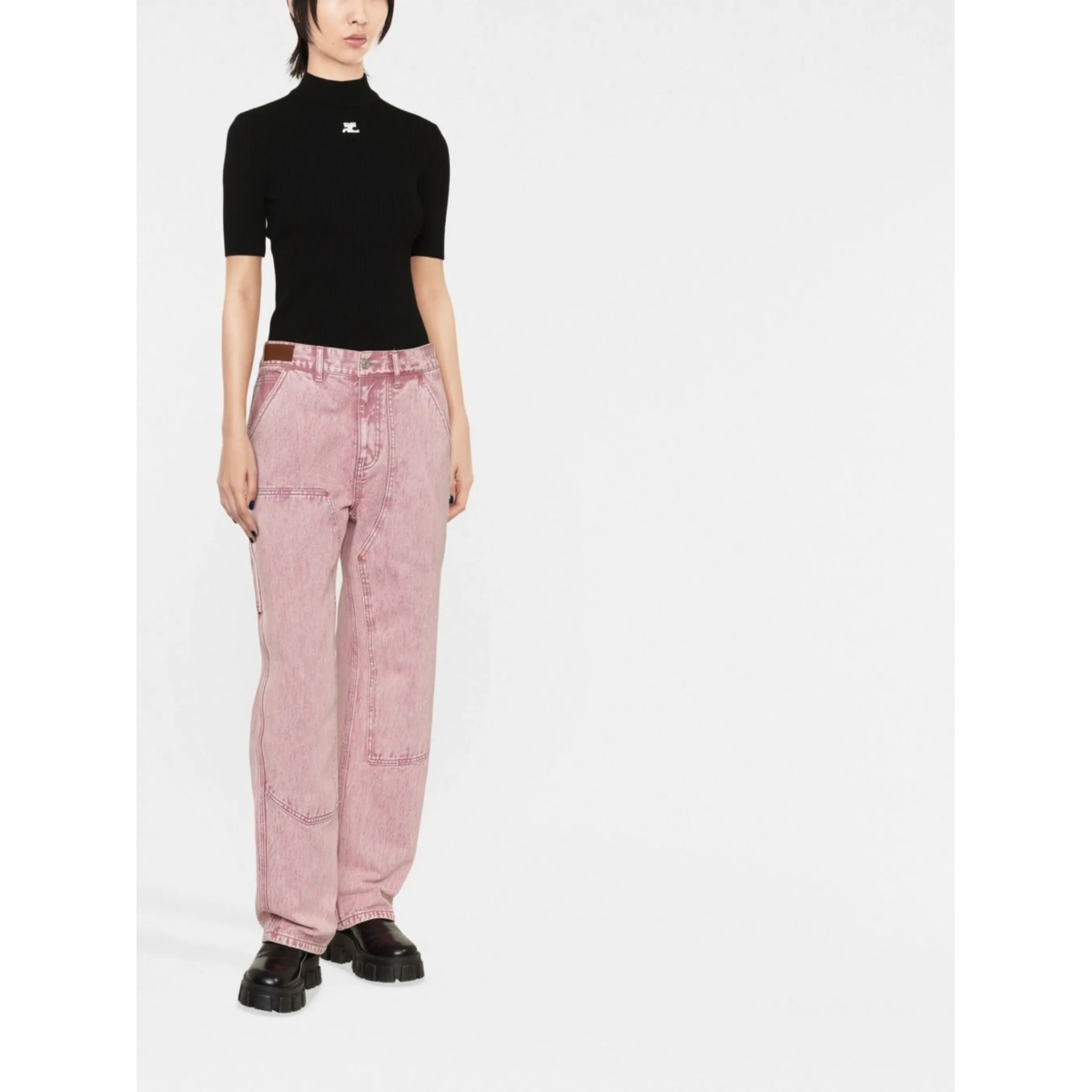 logo-print knitted top - Img 2