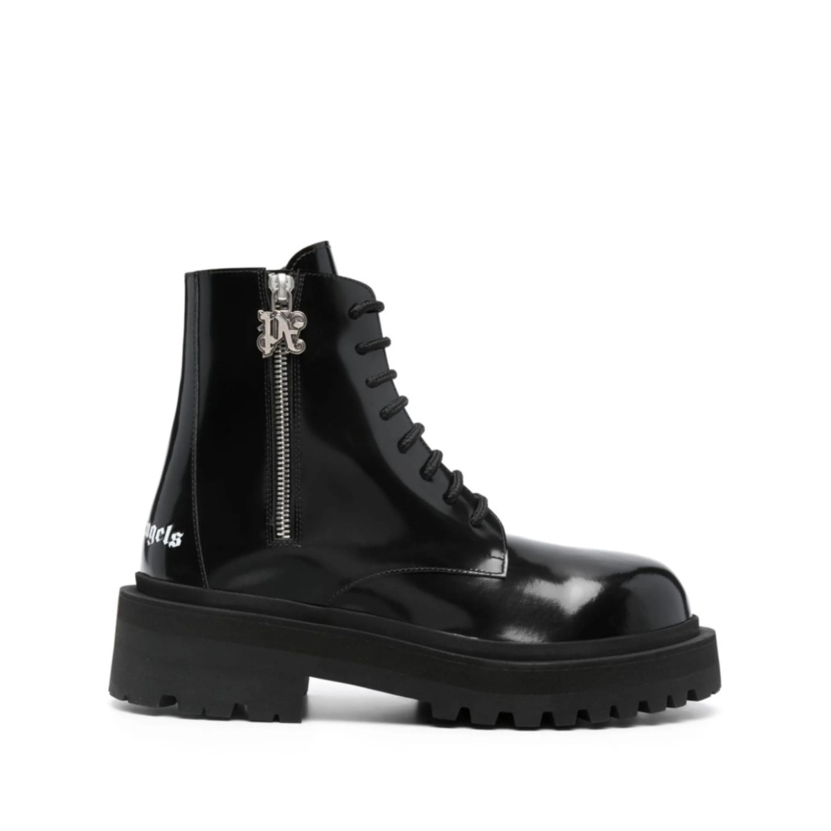 logo-print lace-up boots