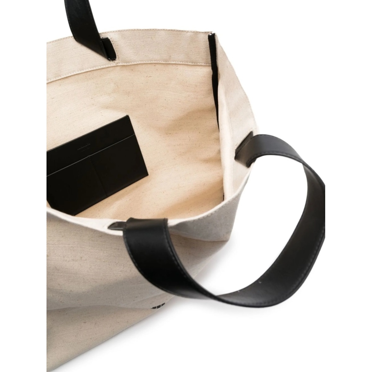 logo-print linen tote bag - Img 4