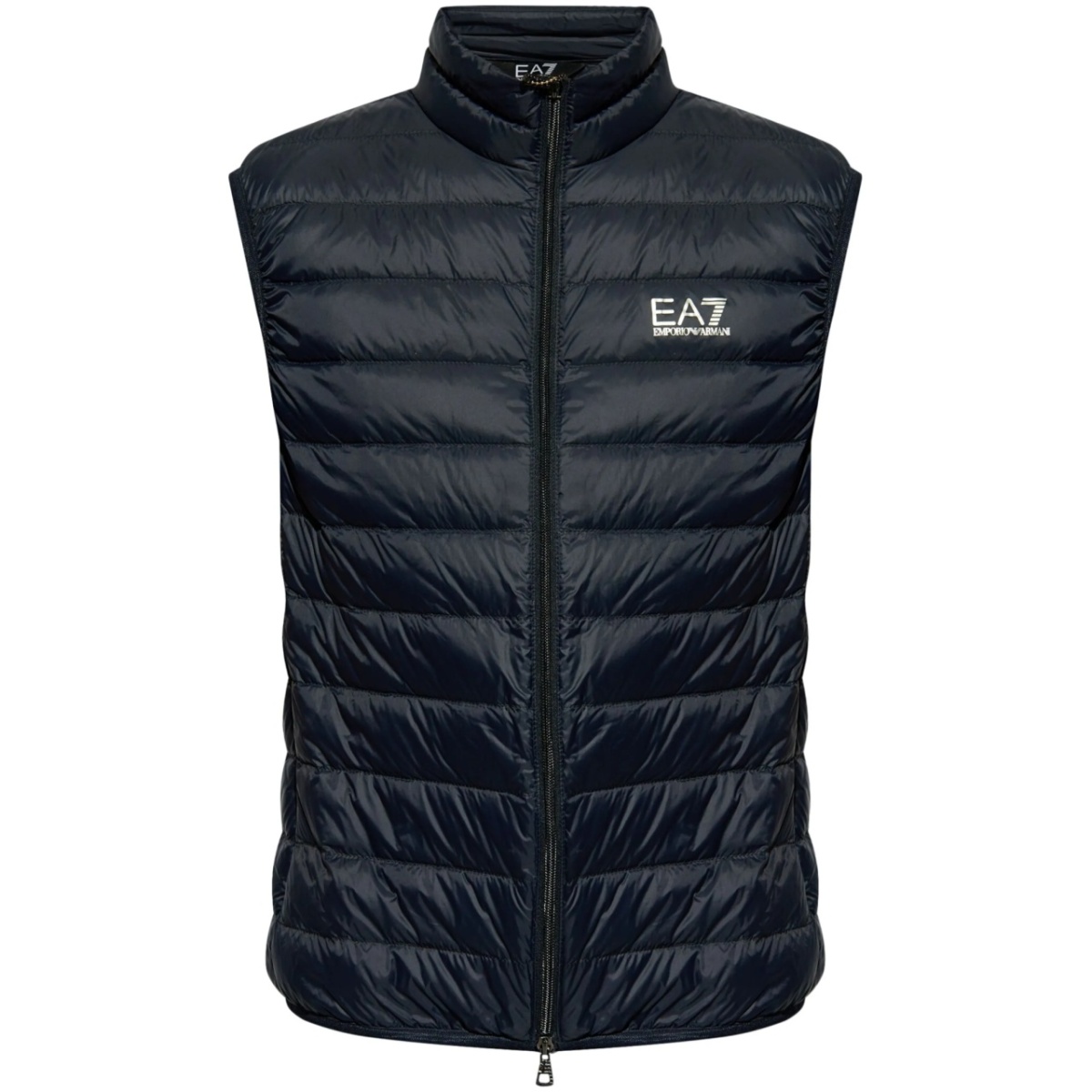 logo-print padded gilet