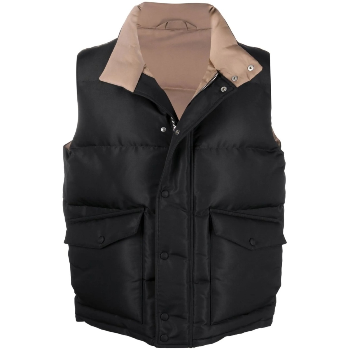 logo-print puffer gilet